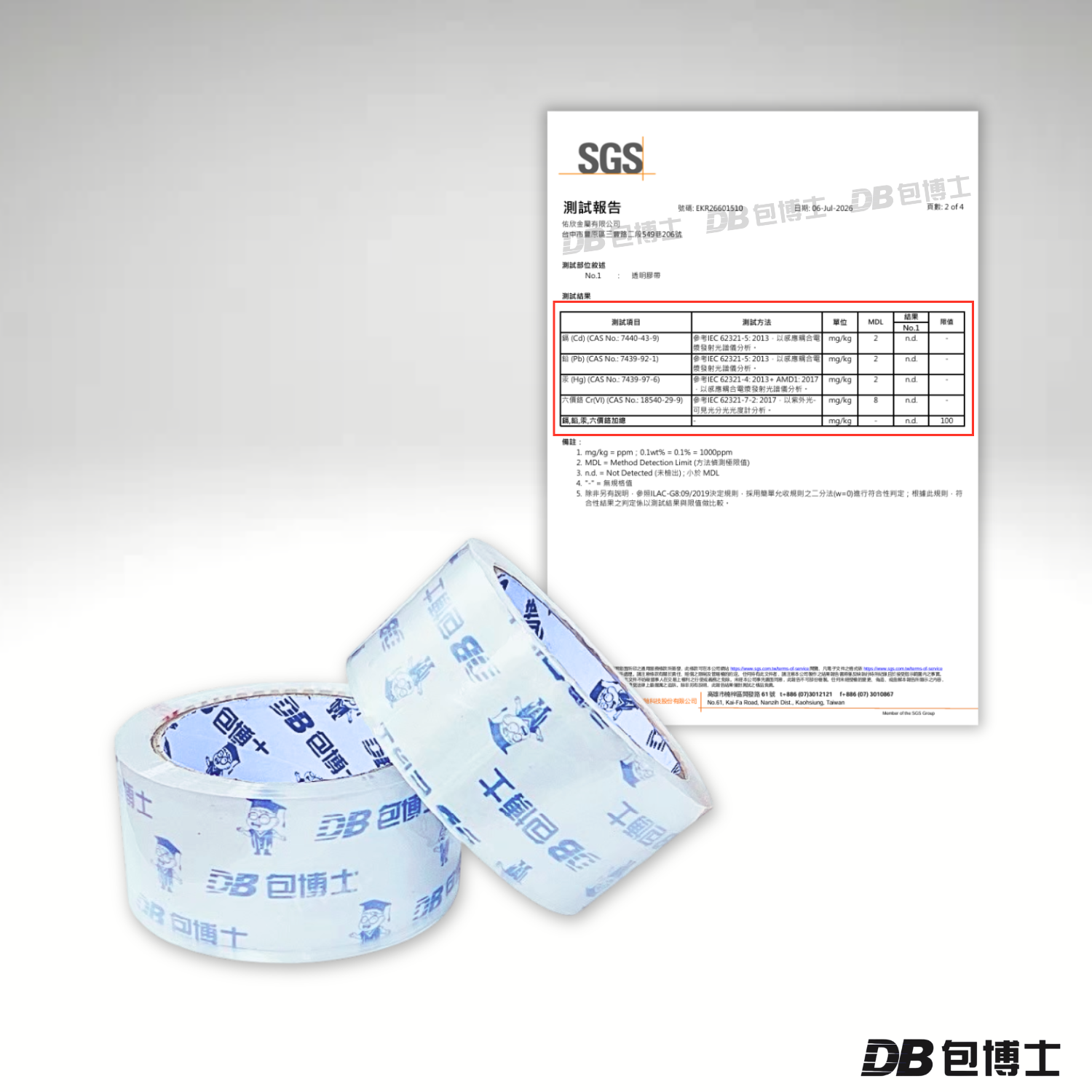 【內附SGS認證報告】超透明封箱膠帶48mm